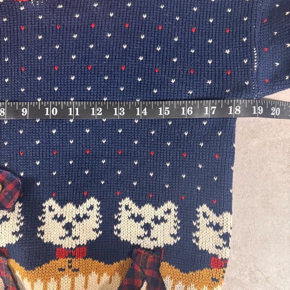 VTG Crazy Cat Lady Bear Ugly Holiday Sweater Cottage Core Festive - Picture 12 of 13
